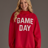 Red Reversible Sweatshirt Game Day to Sunday Funday