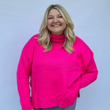 High Neck Loose Fit Sweater - Curvy