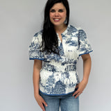toile print top