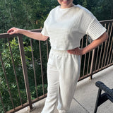 White Quilted Set