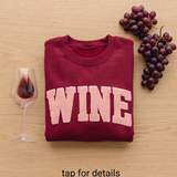 Wine Chenille Text Sweatshirt