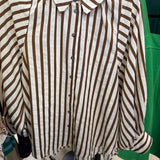 Three Quarter Sleeve Stripe Top