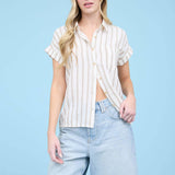 STRIPE COLLARED SHIRT