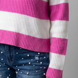Hot Pink Bold stripe Sweater