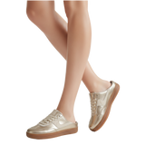 Gold Disco Slide Tennis Shoe