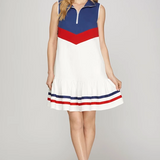 Red White Blue Block Dress