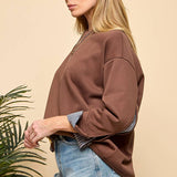 Stripe Detail Long Sleeve Sweatshirt