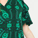 Green Paisley Top