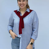 Preppy Mock Sweater Wrap