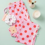 Pink and Red Polka Dot Pant