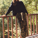 Camo-printed Drawstring Pants