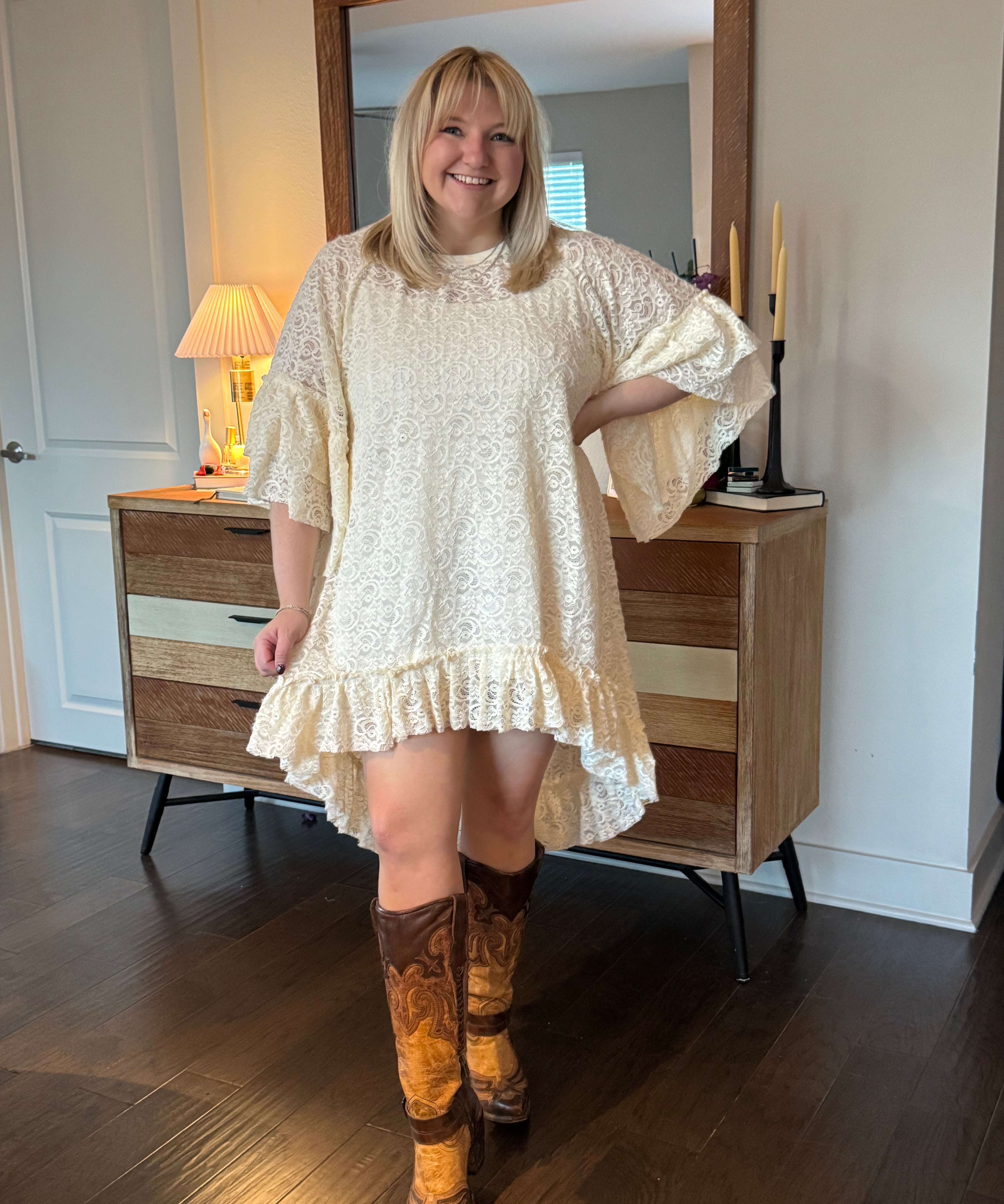 Cream Lace Tunic