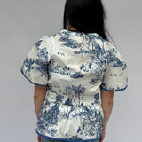 toile print top