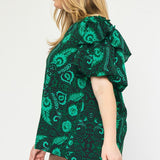 Green Paisley Top