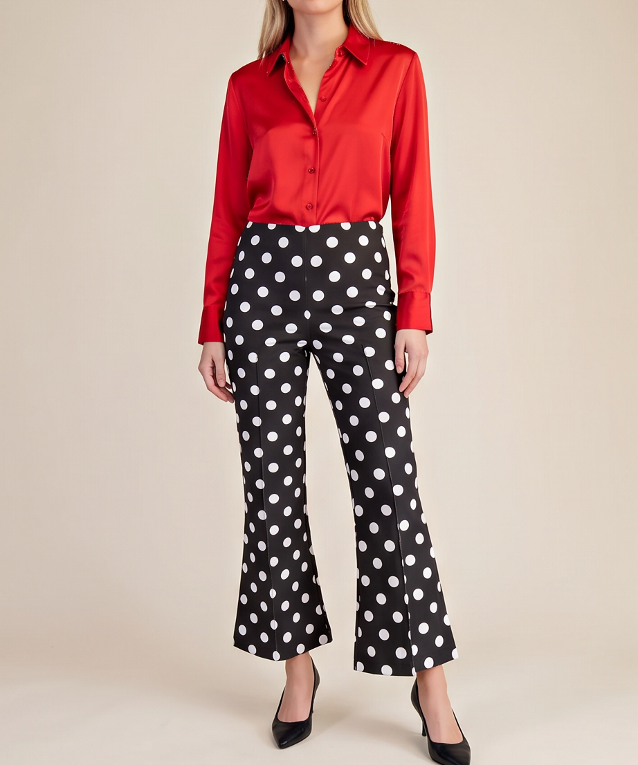 Flare Crop Dot Pants