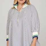 Stripe and Zip Top