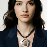 Swirl Meets Geometry Pendant Necklace