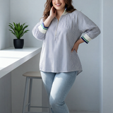 Stripe and Zip Top