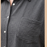 Curvy SS Button Up Airflow Top