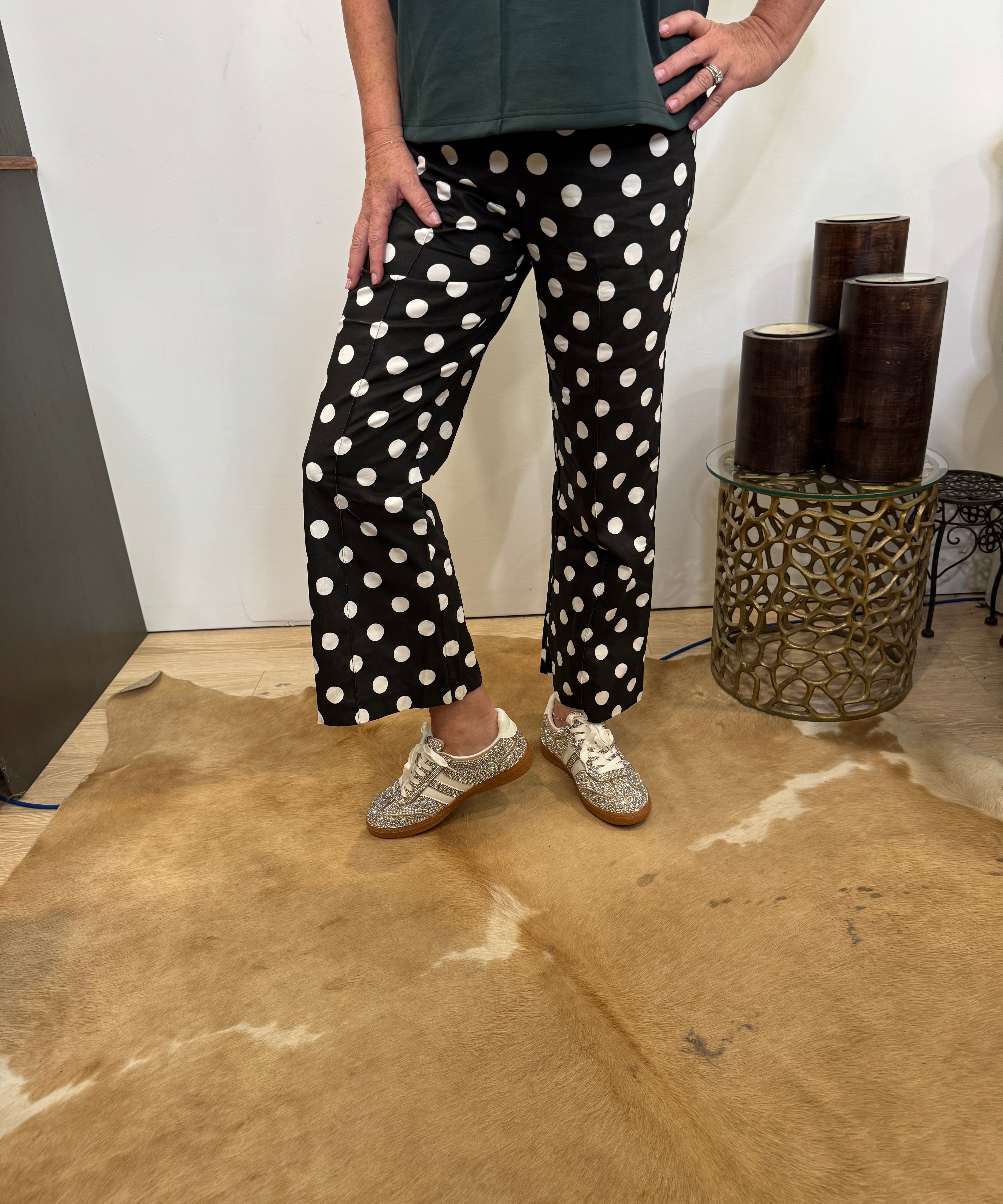 Flare Crop Dot Pants