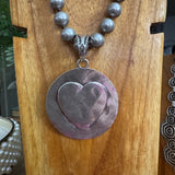 Circle My Heart Silver Necklace