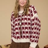 Square knit sweater