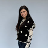 Crochet Floral Button Up Sweater