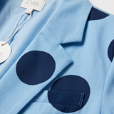 Plus Blue Polka Dot Blazer