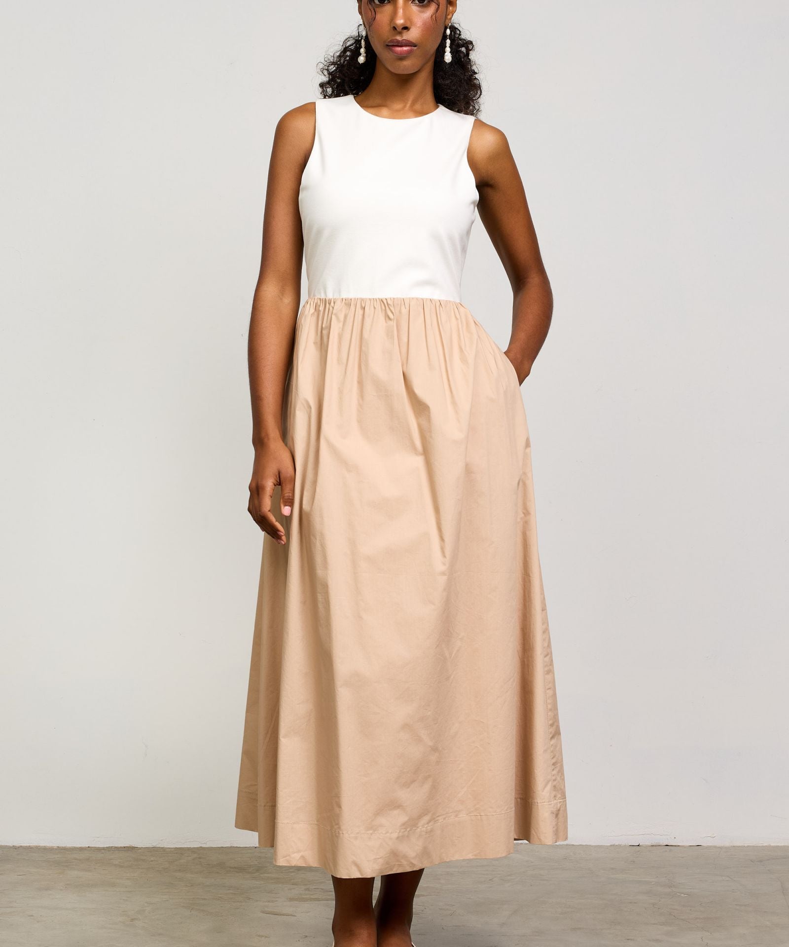 Mixed Media Tank Dress