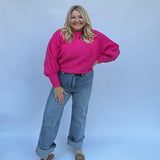Boat Neck Rib Sweater - Curvy