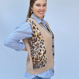 Chic Wildside Button-Up Sweater Vest