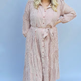 Striped Maxi Dress - Curvy