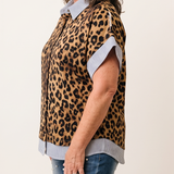 Leopard Stripe Mix Top