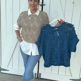 Crochet Knit Sweater Top