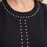 Stud Trim Western Sweater Vest