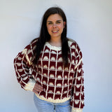 Square knit sweater