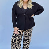 Sweater animal print pants - Curvy