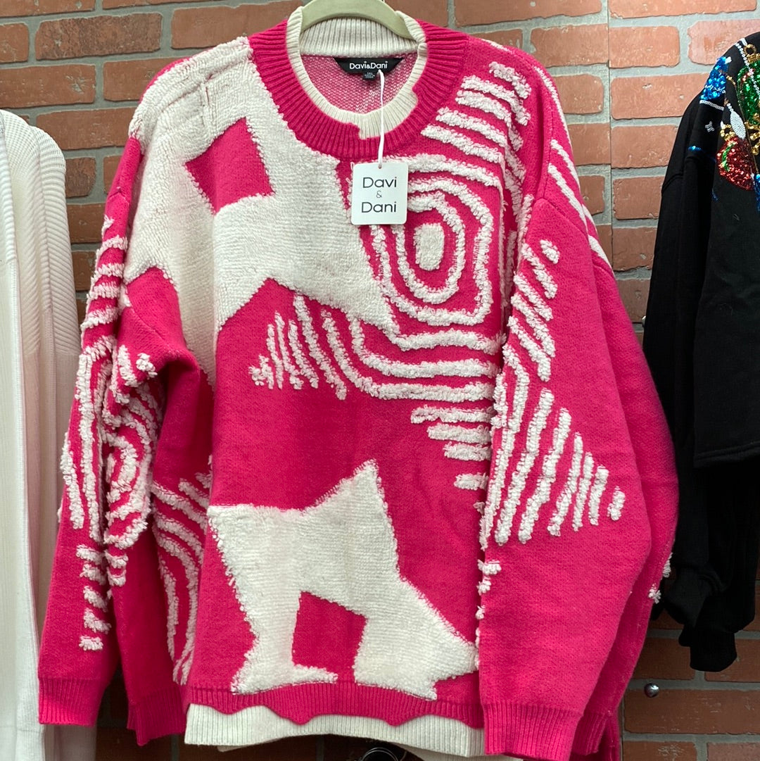 It's a Swirl Pink Sweater