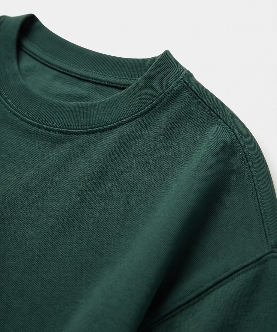 Dk Green Washed Crew Short Sleeve Top