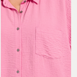 Curvy SS Button Up Airflow Top