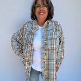 Washed Plaid Jacket