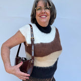 Cozy Sleeveless Striped Sweater