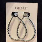 silver braided hoop earrings