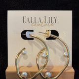 "J" shape earrings