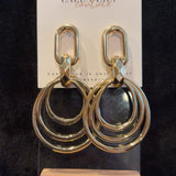 three ring dangle earrings