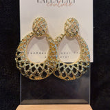 filagree gold dangle earrings