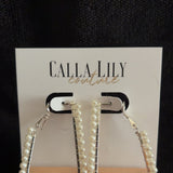 Pearl hoop earrings