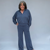 High-Waist Drawstring Pin-tuck Pants