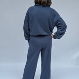 High-Waist Drawstring Pin-tuck Pants