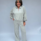 High-Waist Drawstring Pin-tuck Pants